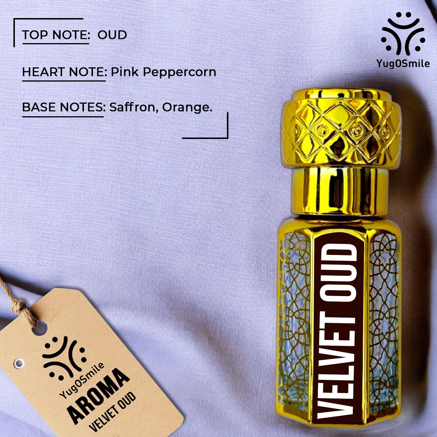 YUGOSMILE Purple OUD Attar 6ml | 100% Pure & Long-Lasting Attar | Unisex Luxury Roll-On Perfume Oil | Premium Arabic Fragrance for Men & Women