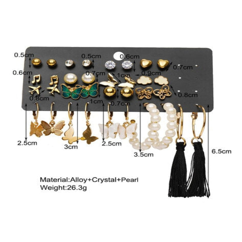 Pretty Earrings Combo Set of 17