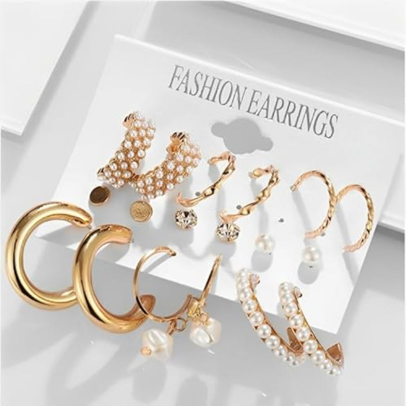 Festival Gift Combo Pack 6 Earrings Set,2 Rings ,1 Pendant ,1 Bracelet ,1 Jewellery Box & Sweet Pack
