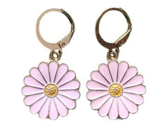 Baby Pink Daisy Flower Earrings