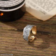 Black Grey Gold Platted Ring