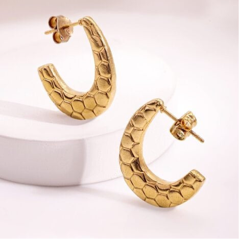 18K Gold Platted Dashing Hoops