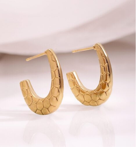 18K Gold Platted Dashing Hoops