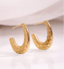 18K Gold Platted Dashing Hoops