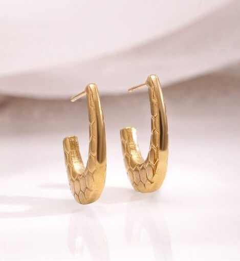 18K Gold Platted Dashing Hoops