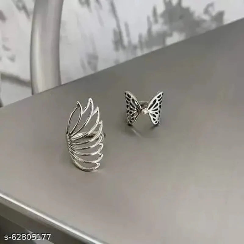 Oxidised Butterfly Wings Rings