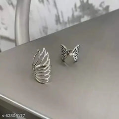 Oxidised Butterfly Wings Rings