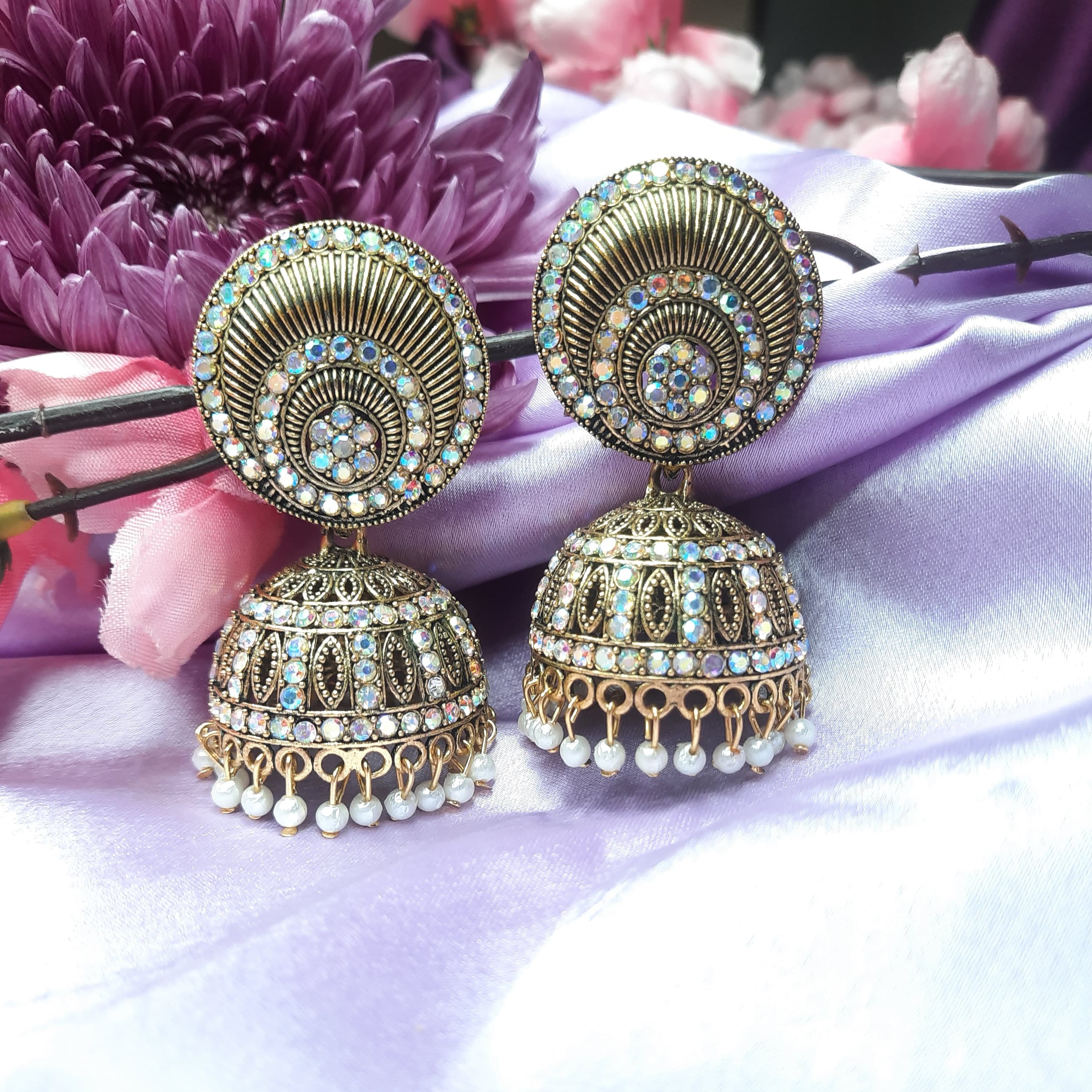 Cosmic Swirl Jhumkas