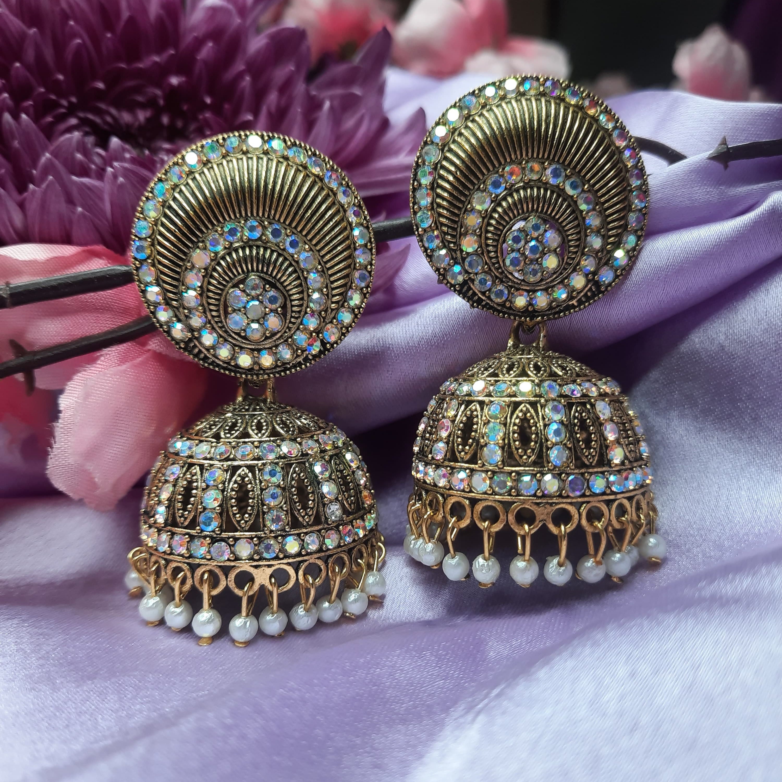 Cosmic Swirl Jhumkas