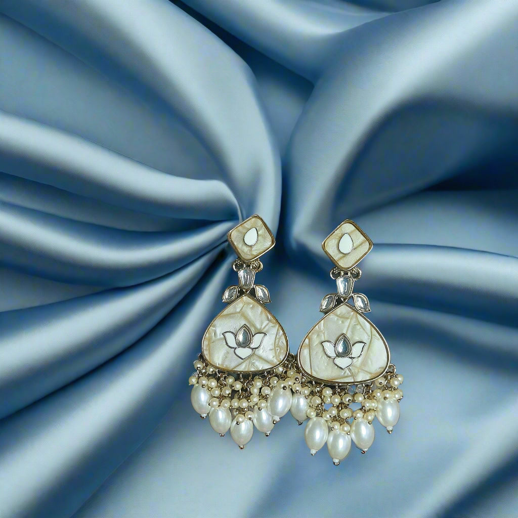 White Pearl Jhumka