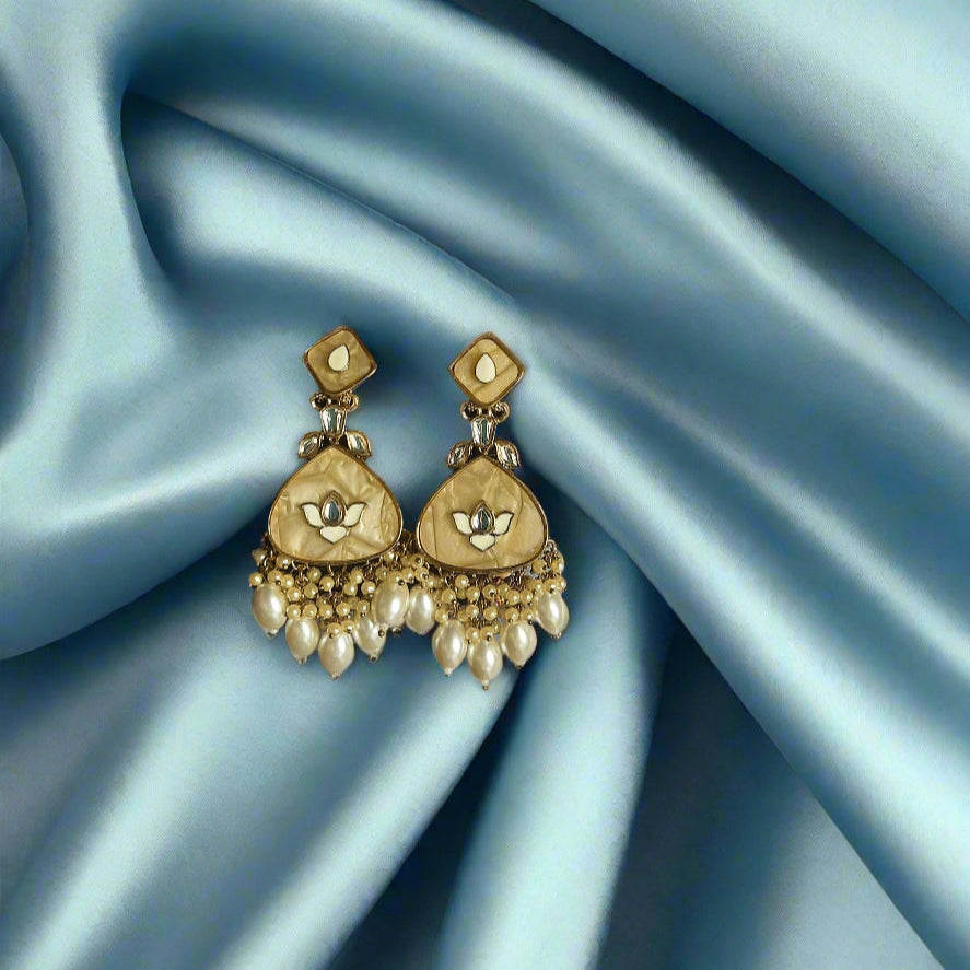 White Pearl Jhumka