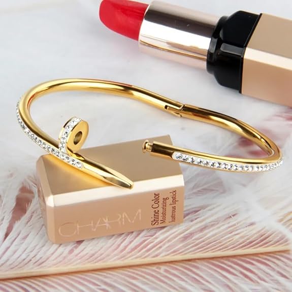 Nail Golden Fashionable Bracelet