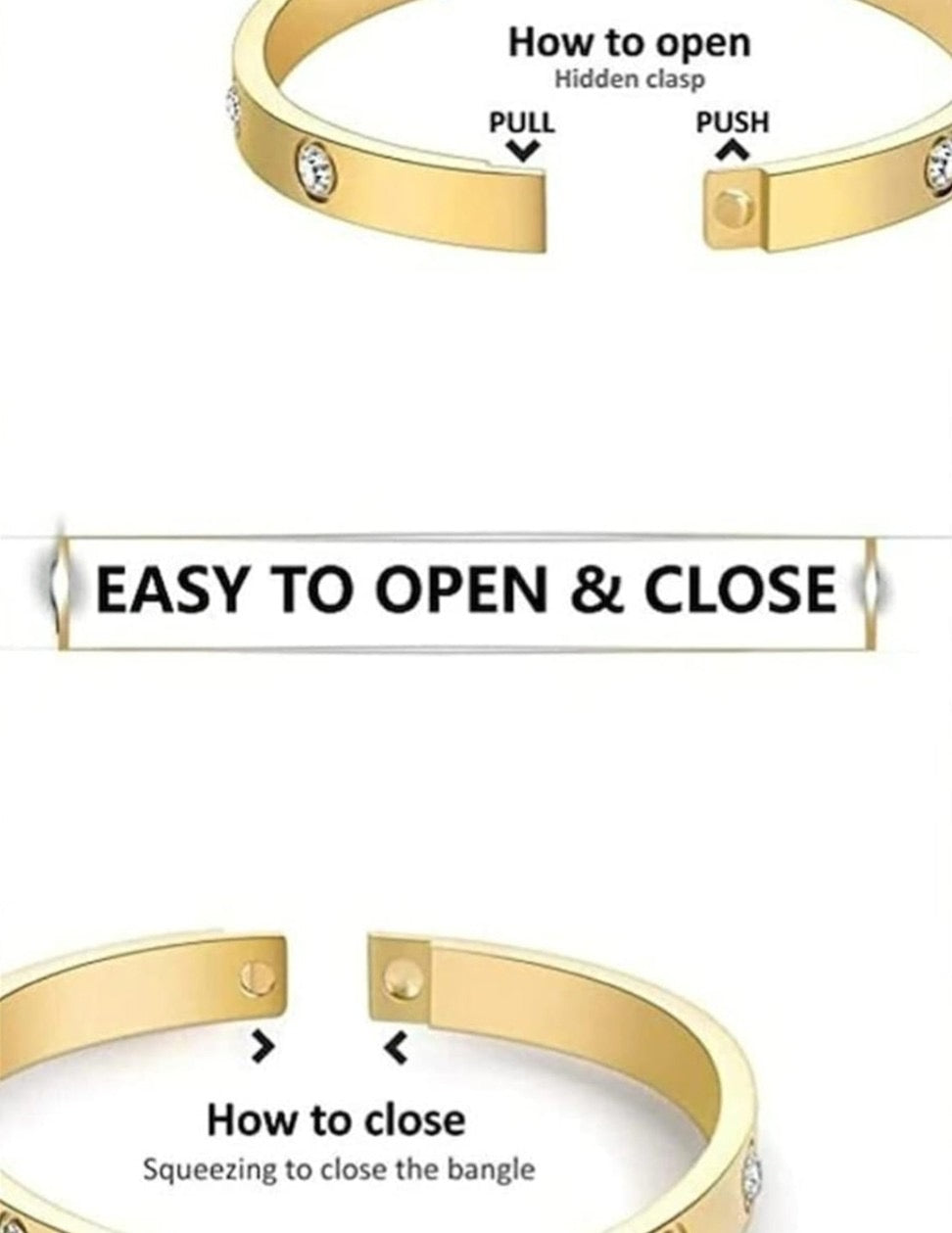 Golden Anti Tarnish 18K Pearl Kada with Stainless Steel