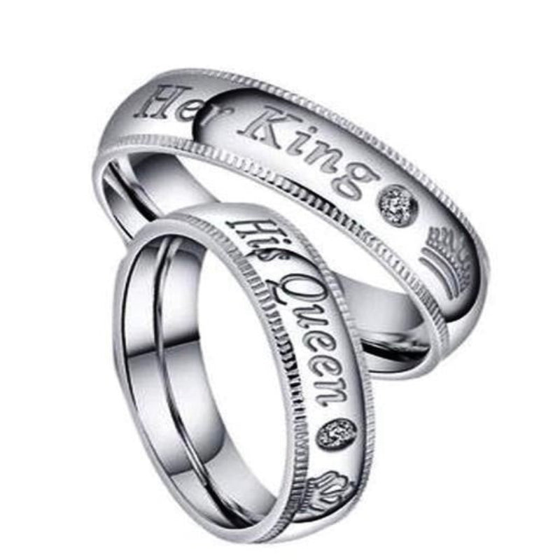 King and Queen couple ring combo