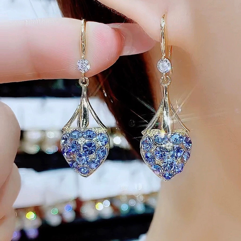 Purple Heart Loving Earrings