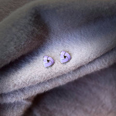 Purple Geometric Studs