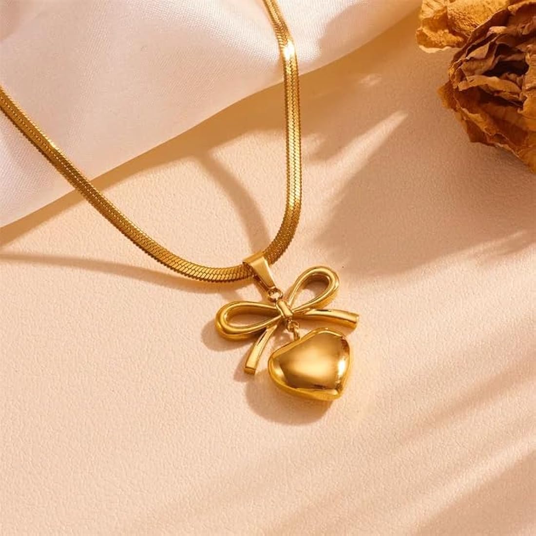 Heart Pendant with a Bow design