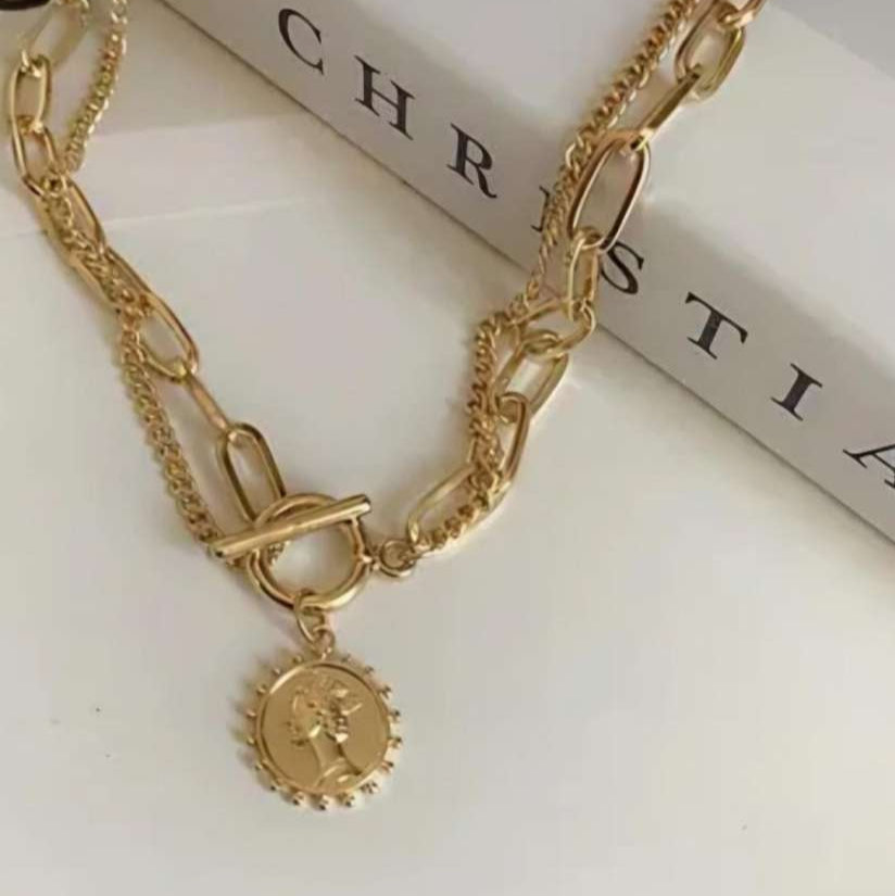 Double Layered Vintage Coin Pendant