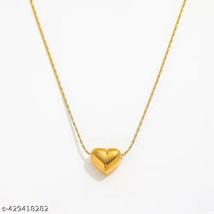 Anti Tarnish Heart Stylish Gold Pendant