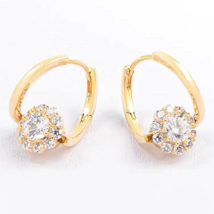 Rotatable Unique Zircon Earrings