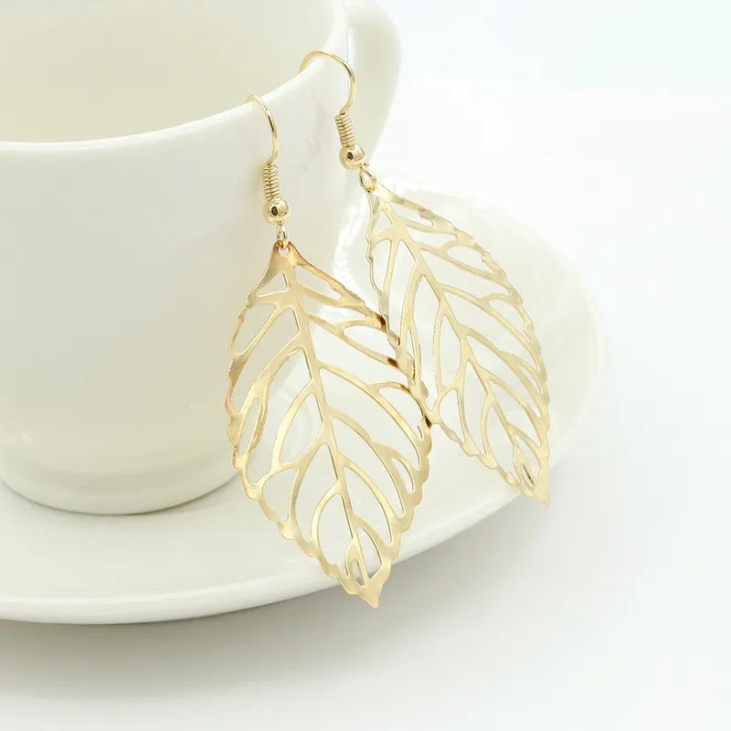 Glittery Leaf Earring